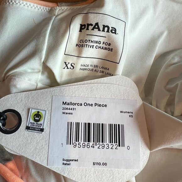prAna Womens Mallorca Swim One-Piece XS XTRA SMALL in Waves - Picture 6 of 6